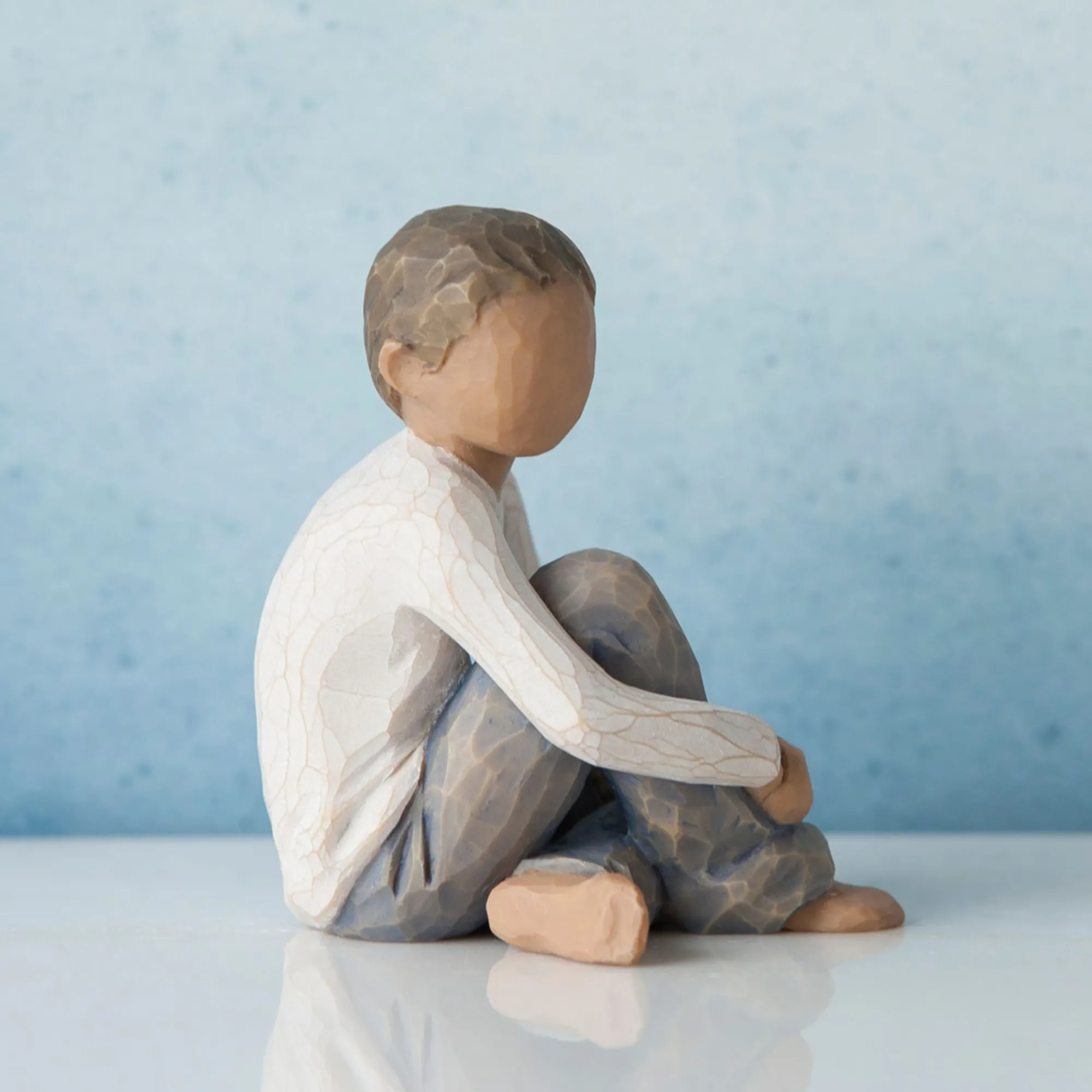 Willow Tree Children^Caring Child (Darker Skin Tone And Hair Color)