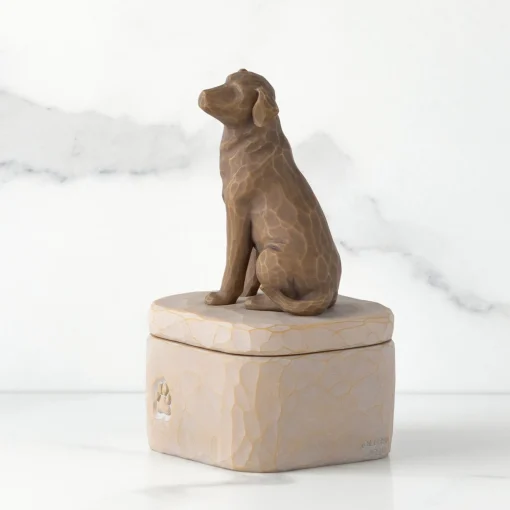 Willow Tree Pets^Love My Dog (Dark) Keepsake Box