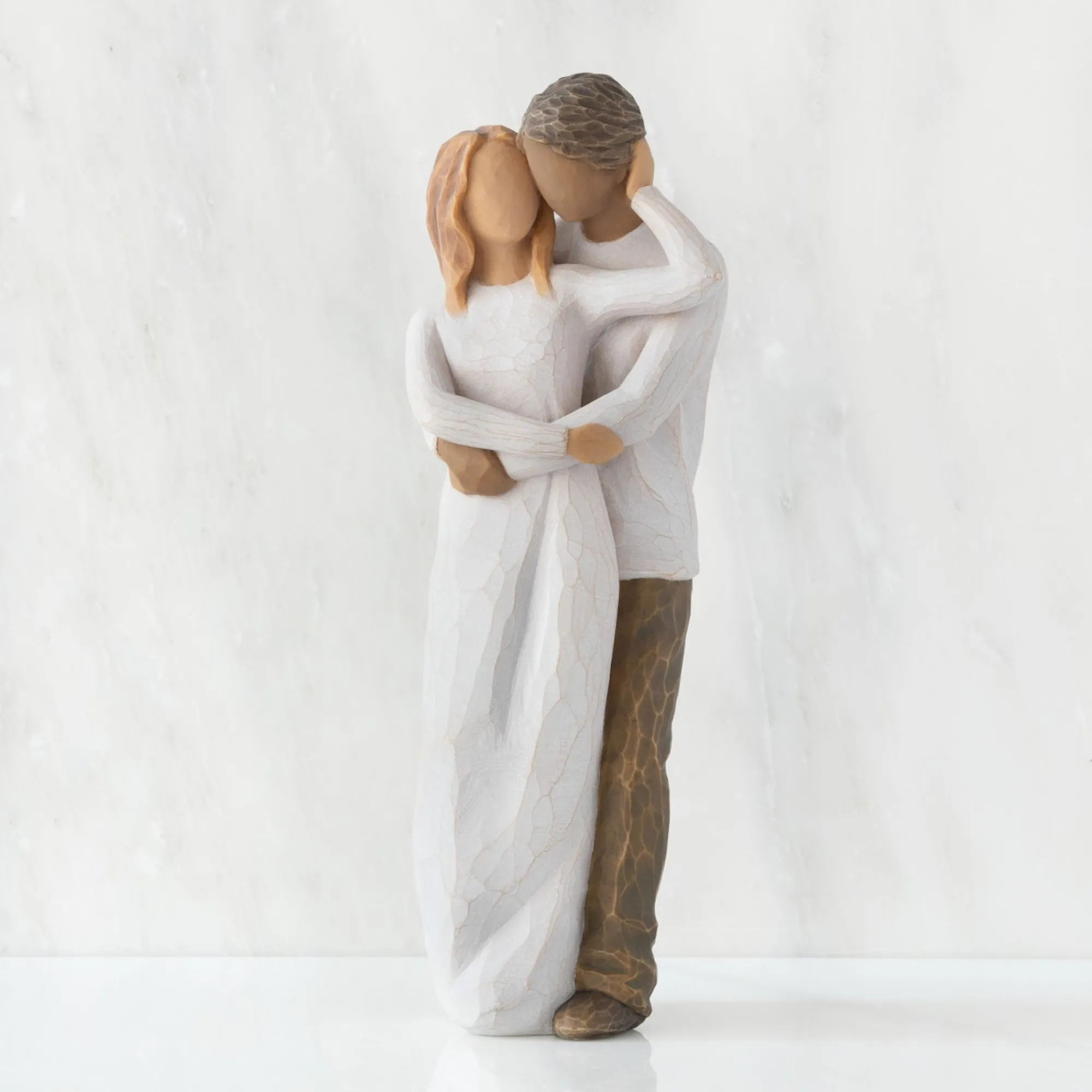 Willow Tree Couples^Together (Woman: Lighter Skin, Man: Darker Skin)